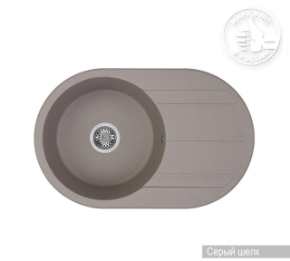 Мойка кухонная Акватон Амира 78см серый шелк